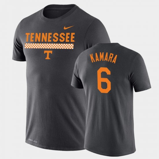 #6 Alvin Kamara Team DNA Vols Legend Performance Men Charcoal T-Shirt 985340-686