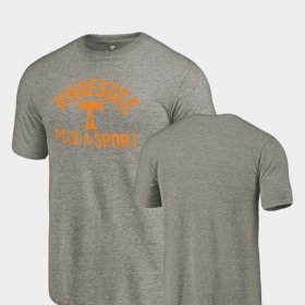 Pick-A-Sport Tennessee Tri-Blend Distressed Men Gray T-Shirt 890179-527