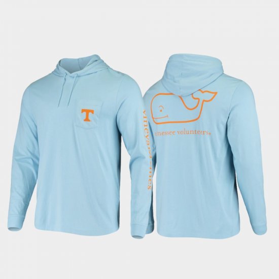 Whale Tennessee Hooded Long Sleeve Men Light Blue T-Shirt 475526-669