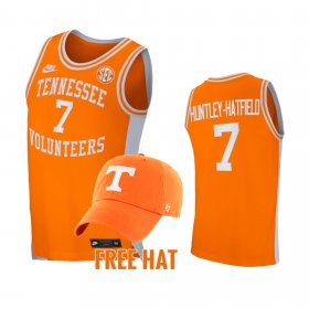 #7 Brandon Huntley-Hatfield College Basketball Tennessee Volunteers Retro Basketball Free Hat Mens Orange Jersey 236644-674