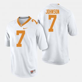 #7 Brandon Johnson College Football UT Mens White Jersey 593850-644