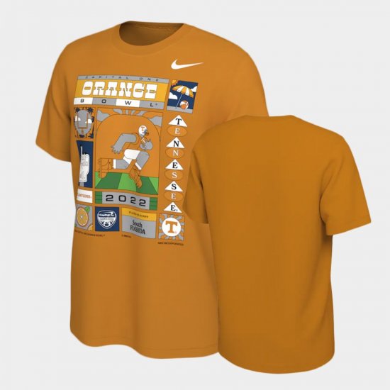 College Football UT 2022 Orange Bowl Illustrated Men\'s Tennessee Orange T-Shirt 257576-260